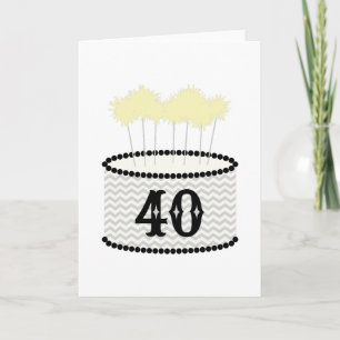 40 Birthday Cake Karte