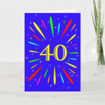 40. Birthday Explosion Card
