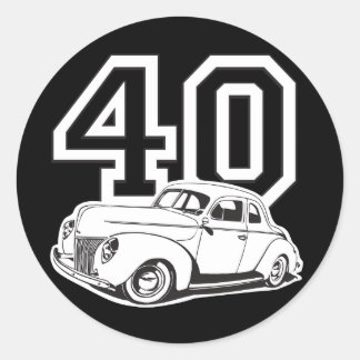 40 Classic Runder Aufkleber