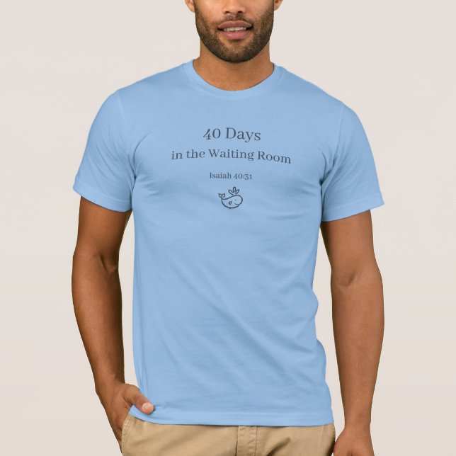 40 Days Waiting | Christian Men's T-Shirt (Vorderseite)