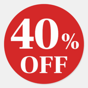 40 % de réduction Autocollant rond classique à fon