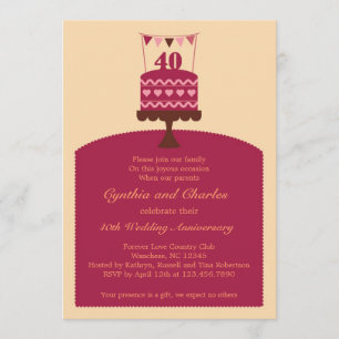 40 Einladung zum Hochzeitstag