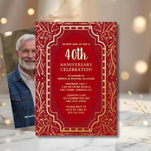 40. Einladungen zum Hochzeitstag Ruby Red