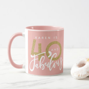 40 et fabuleuse tasse d'anniversaire