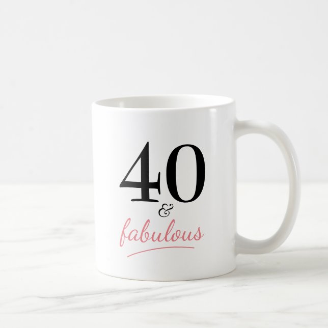 40 et fabuleux 40e anniversaire Gift Mug (Droite)