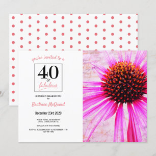 40 et fabuleux 40e anniversaire Invitation photo