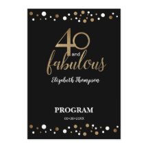 40 et fabuleux programme de 40e anniversaire
