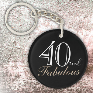 40 et fabuleux script élégant noir 40e anniversair