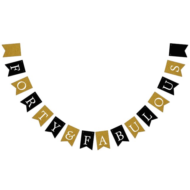 40 et Fabulous Gold Foil bannière d'anniversaire (Tout)