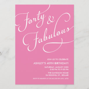 40 et invitations fabuleuses