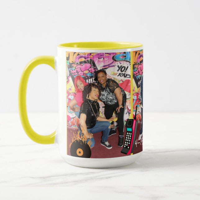 40 et tasse personnalisée orientée de photo (Gauche)