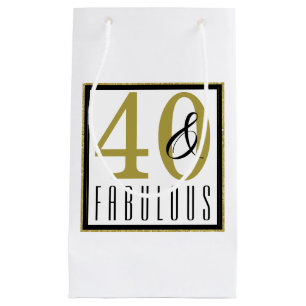 40 & fabelhafte Geburtstagsparty Kleine Geschenktüte