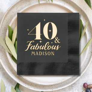 40 & Fabuleux Quarantième anniversaire Nom personn