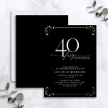 40 & Fabulous Black Rose Gold Calligraphie Geburts Folieneinladung<br><div class="desc">Es ist dein besonderer Geburtstag, und es ist an der Zeit zu feiern! Will du, den besten Bash in der Stadt zu werfen? Mit dieser 40 & fabelhaften Black & Real Rose Gold Foil Calligraphie zum Geburtstag laden Sie ein, mit dem höchsten Stil zu beginnen. Es wird sicher sein, den...</div>