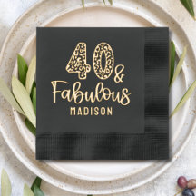 40 & Fabulous Fortieth Birthday Personalisierter N