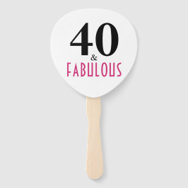 40 & Fabulous Geburtstag Fächer