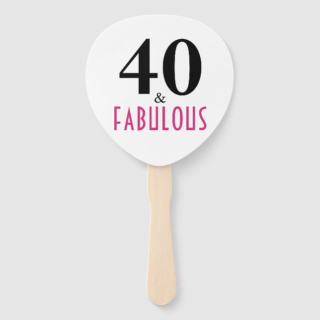 40 & Fabulous Geburtstag Fächer (Vorderseite)