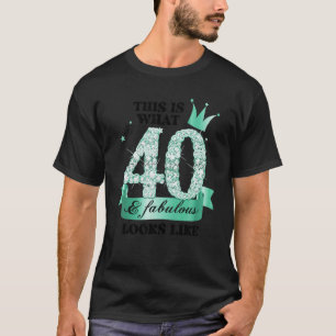 40 & Fabulous I Türkise White Party Group Foto T-Shirt