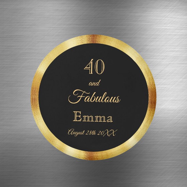 40 fantastisch schwarzer Goldname Magnet (Von Creator hochgeladen)