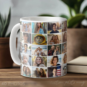 40 Foto-Collage - kleine Bilder Kaffeetasse