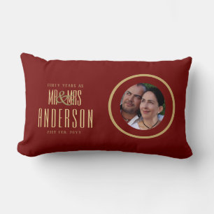 40. FOTO Hochzeit RUBY Jubiläum Modernes Geschenk Lendenkissen