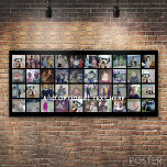 40 FotoCollage - 4 Reihen 10 Spalten - Weißer Text Poster<br><div class="desc">Dieses trendige Party-Design bietet Platz für vierzig Bilder oder Life-Highlights. Wenn Sie das Artwork anpassen oder die Hintergrundfarbe ändern möchten,  klicken Sie auf die Schaltfläche Anpassen und nehmen Änderungen vor.</div>