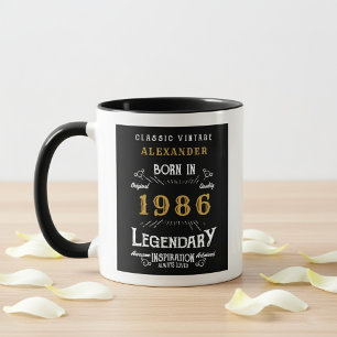 40. Geburtstag 1986 Legende Retro Schwarz Personal Tasse