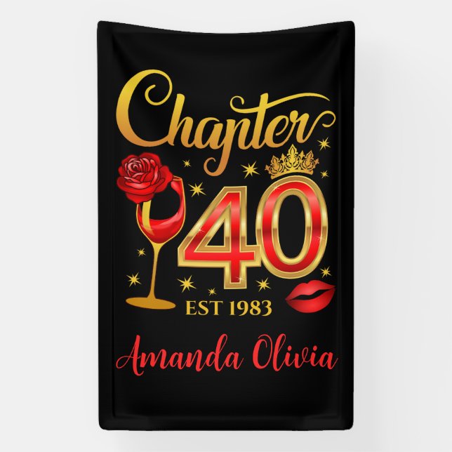 40. Geburtstag, 40. Banner (Vertikal)