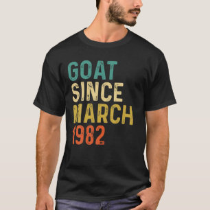 40. Geburtstag 40 Jahre altes Ziegen Seit März 198 T-Shirt