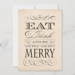 40. Geburtstag Abendessen Party trinken und Merry Einladung