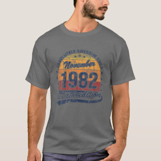 40. Geburtstag Absolut Phantastisch Vintager Novem T-Shirt
