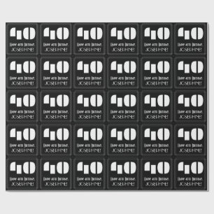 40. Geburtstag: Art Deco inspiriertes Aussehen "40 Geschenkpapier