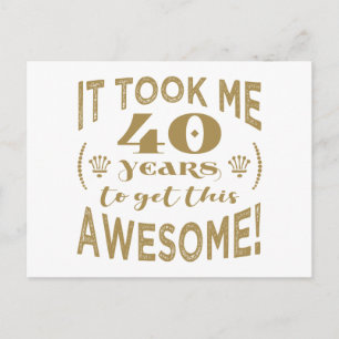 40. Geburtstag Awesome Postkarte
