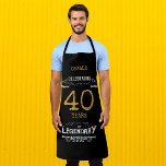40. Geburtstag Black Gold Legendary Funny Schürze<br><div class="desc">Eine personalisiert elegante 40. Geburtstagsfeier-GRILLEN-Schürze,  die sich leicht an den Geburtstag anpassen lässt.</div>
