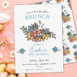 40. Geburtstag Brunch Frühlingseinladung Einladung<br><div class="desc">Feiern Sie diesen Frühling einen Meilenstein mit dieser wunderschönen, süßen Frühjahrstagsbrunch-Einladung. Diese whimsical Einladung zeigt originelle Kunstwerke, die den Geist der Saison mit seinem spielerischen Blumendesign einfangen. Die zauberhaften, hübschen Frühlingsdärme und die süß-blauen Vögel fügen eine einzigartige Touch hinzu und machen diese Einladung zu einem Picknick im Frühjahr, einem Brunch...</div>