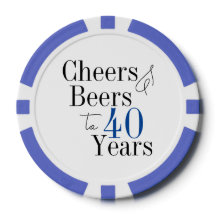 40. Geburtstag Cheers and Bers Party Blue