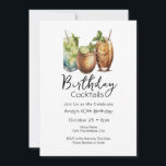 40. Geburtstag Cocktails Lässig Einladung<br><div class="desc">Cocktails Einladungen zum Geburtstag. Einfach zu personalisieren. Alle Texte sind individuell einstellbar und lassen sich für Ihr eigenes Party leicht ändern. Einfache Watercolor fruchtig Drink Grafik. Einladungen für sie. Bar oder Hinterhof GRILLEN Geburtstagsdesign. Jedes Alter,  ändern Sie einfach den Text.</div>