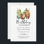 40. Geburtstag Cocktails Lässig Einladung<br><div class="desc">Cocktails Einladungen zum Geburtstag. Einfach zu personalisieren. Alle Texte sind individuell einstellbar und lassen sich für Ihr eigenes Party leicht ändern. Einfache Watercolor fruchtig Drink Grafik. Einladungen für sie. Bar oder Hinterhof GRILLEN Geburtstagsdesign. Jedes Alter,  ändern Sie einfach den Text.</div>