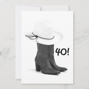 40. GEBURTSTAG COUNTRY WESTERN EINLADUNG