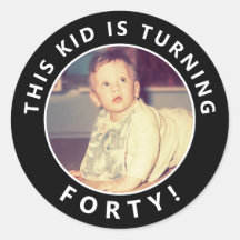 40. Geburtstag Custom Foto Stickers
