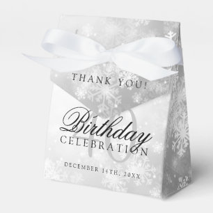 40. Geburtstag danken Ihnen silbernes Geschenkschachtel