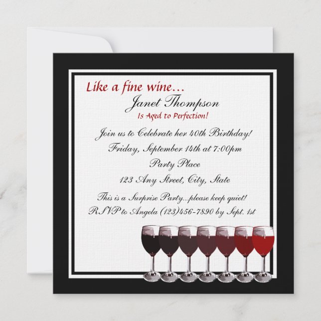 40. Geburtstag einladen Einladung (Vorderseite)