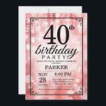 40. Geburtstag Einladung Roter Glitzer<br><div class="desc">40. Geburtstag Einladung mit Red String Lights mit Red Glitzer Background. Rot Geburtstag. Erwachsener zum Geburtstag. Männer oder Frauen laden ein. 13. 15. 16. 18. 20. 21. 30. 40. 50. 60. 70. 80. 90. 100. Jedes Alter. Für weitere Anpassungen klicken Sie bitte auf die Schaltfläche "Anpassen" und verwenden Sie unser...</div>