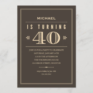 40. Geburtstag Einladungen für Männer