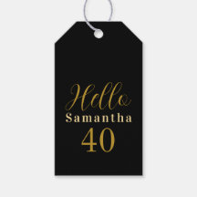 40. Geburtstag Elegantes Personalisiertes Schwarze