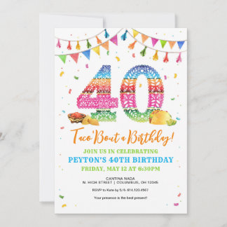 40. Geburtstag Fiesta Einladung