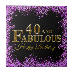 40. Geburtstag  Fliese