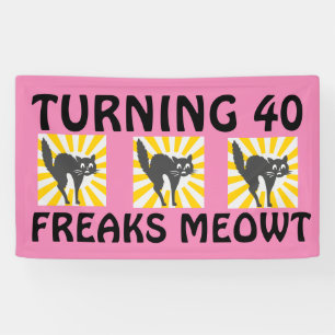 40. GEBURTSTAG FUNNY CAT BANNER