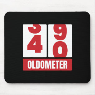 40. Geburtstag Funny Gift Men Women Oldometer -4 Mousepad