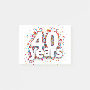 40. Geburtstag Geboren 1980 Limited Edition Gesche Post-it Klebezettel